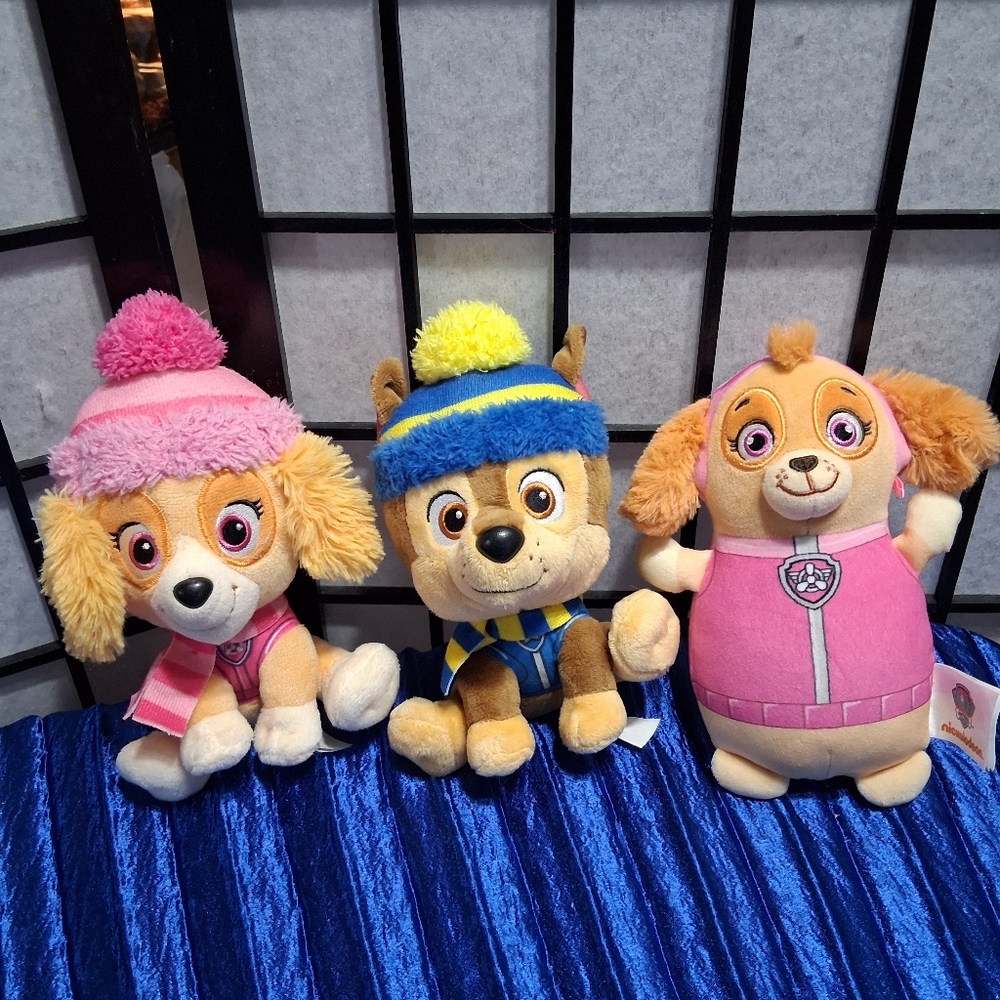Set of Three Paw Patrol Plush Toys